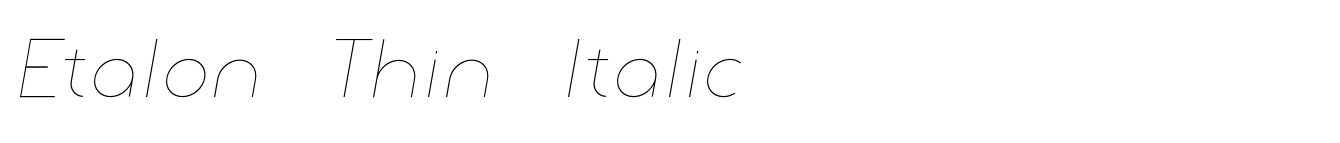 Etalon Thin Italic
